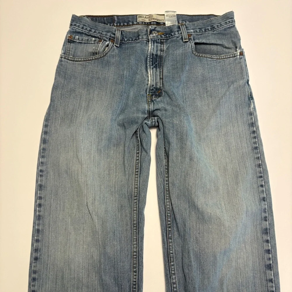 Levi's 559 Relaxed Straight Jeans Mens 34x30 Light Wash Blue Denim 100% Cotton